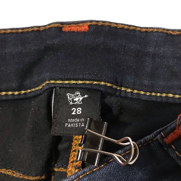 True Religion womens 28 Jennie curvy mid rise skinny dark wash jeans stretchy - Picture 4 of 12